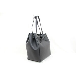 Celine Calfskin Leather Cabas Phantom Shoulder Black Bag